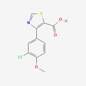 molecular formula C11H8ClNO3S B7628227 4-(3-Chloro-4-methoxyphenyl)-1,3-thiazole-5-carboxylic acid 