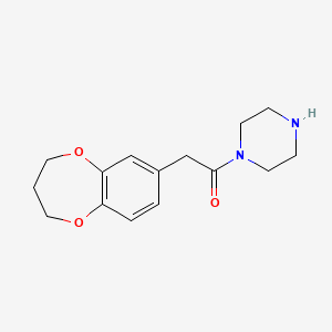 2-(3,4-dihydro-2H-1,5-benzodioxepin-7-yl)-1-piperazin-1-ylethanone