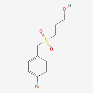 molecular formula C10H13BrO3S B7628238 3-[(4-Bromophenyl)methylsulfonyl]propan-1-ol 