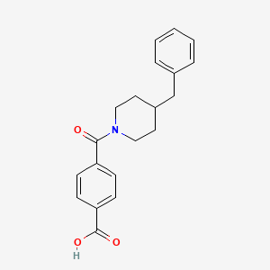 molecular formula C20H21NO3 B7628244 4-(4-Benzylpiperidine-1-carbonyl)benzoic acid 