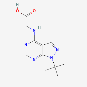 molecular formula C11H15N5O2 B7628274 2-[(1-Tert-butylpyrazolo[3,4-d]pyrimidin-4-yl)amino]acetic acid 