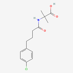 2-[4-(4-Chlorophenyl)butanoylamino]-2-methylpropanoic acid