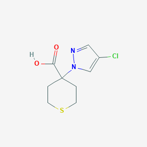 4-(4-Chloropyrazol-1-yl)thiane-4-carboxylic acid