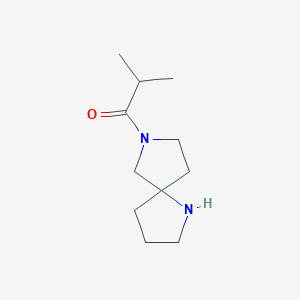 molecular formula C11H20N2O B7628335 1-(1,7-Diazaspiro[4.4]nonan-7-yl)-2-methylpropan-1-one 