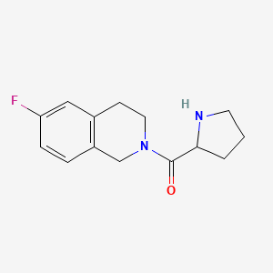 molecular formula C14H17FN2O B7628350 (6-fluoro-3,4-dihydro-1H-isoquinolin-2-yl)-pyrrolidin-2-ylmethanone 