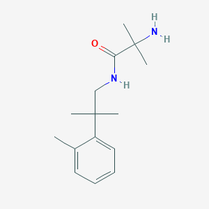 molecular formula C15H24N2O B7628352 2-amino-2-methyl-N-[2-methyl-2-(2-methylphenyl)propyl]propanamide 