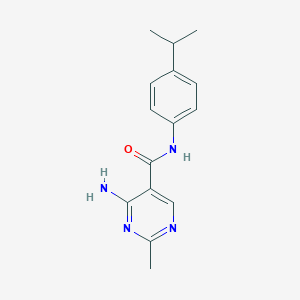 4-amino-2-methyl-N-(4-propan-2-ylphenyl)pyrimidine-5-carboxamide