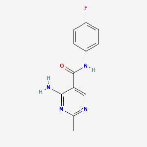 4-amino-N-(4-fluorophenyl)-2-methylpyrimidine-5-carboxamide