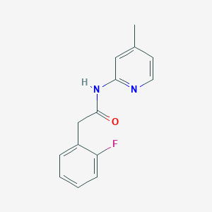 molecular formula C14H13FN2O B7628390 2-(2-fluorophenyl)-N-(4-methylpyridin-2-yl)acetamide 