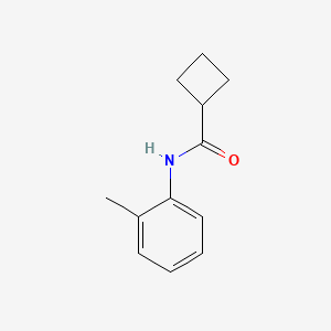 molecular formula C12H15NO B7628405 N-(2-methylphenyl)cyclobutanecarboxamide 