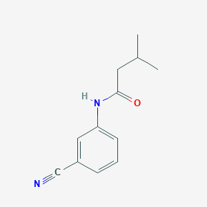 molecular formula C12H14N2O B7628424 N-(3-cyanophenyl)-3-methylbutanamide 
