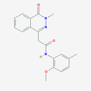 molecular formula C19H19N3O3 B7628485 N-(2-methoxy-5-methylphenyl)-2-(3-methyl-4-oxophthalazin-1-yl)acetamide 