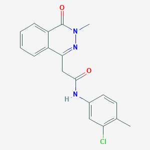 molecular formula C18H16ClN3O2 B7628491 N-(3-chloro-4-methylphenyl)-2-(3-methyl-4-oxophthalazin-1-yl)acetamide 