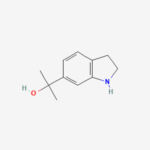 molecular formula C11H15NO B7628513 2-(2,3-dihydro-1H-indol-6-yl)propan-2-ol 