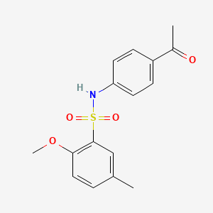 N-(4-acetylphenyl)-2-methoxy-5-methylbenzenesulfonamide