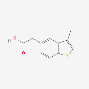 molecular formula C11H10O2S B7628544 2-(3-Methyl-1-benzothiophen-5-yl)acetic acid 