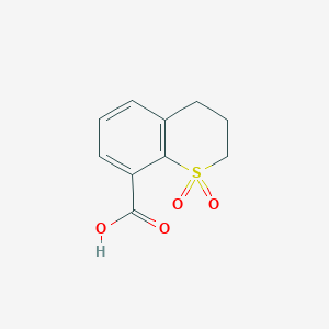 molecular formula C10H10O4S B7628572 1,1-dioxo-3,4-dihydro-2H-1lambda6-benzothiopyran-8-carboxylic acid 