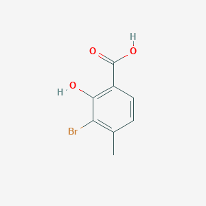 molecular formula C8H7BrO3 B7628580 3-Bromo-2-hydroxy-4-methylbenzoic acid 