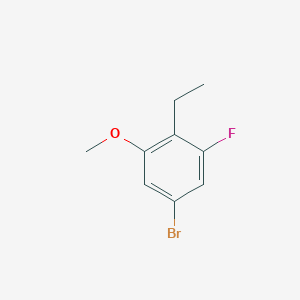 molecular formula C9H10BrFO B7628586 5-Bromo-2-ethyl-1-fluoro-3-methoxybenzene 