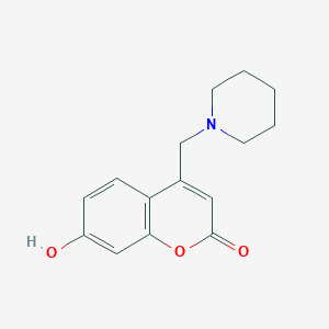 molecular formula C15H17NO3 B7628613 4-(Piperidin-1-ylmethyl)-7-hydroxy-2h-chromen-2-one 