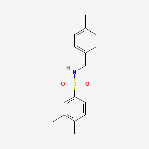 molecular formula C16H19NO2S B7628619 3,4-dimethyl-N-[(4-methylphenyl)methyl]benzenesulfonamide 