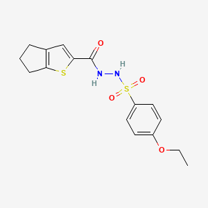 N'-(4-ethoxyphenyl)sulfonyl-5,6-dihydro-4H-cyclopenta[b]thiophene-2-carbohydrazide