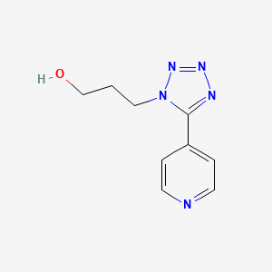 molecular formula C9H11N5O B7628659 3-(5-Pyridin-4-yltetrazol-1-yl)propan-1-ol 