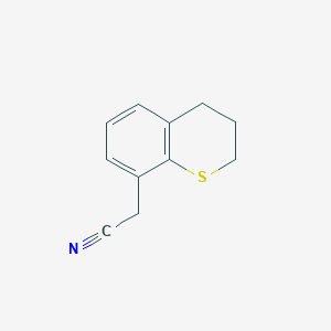 molecular formula C11H11NS B7628707 2-(3,4-dihydro-2H-1-benzothiopyran-8-yl)acetonitrile 