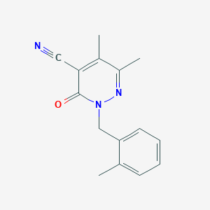 5,6-Dimethyl-2-[(2-methylphenyl)methyl]-3-oxopyridazine-4-carbonitrile