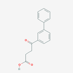 molecular formula C16H14O3 B7628739 4-Biphenyl-3-yl-4-oxo-butyric acid 
