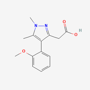 2-[4-(2-Methoxyphenyl)-1,5-dimethylpyrazol-3-yl]acetic acid