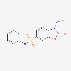 3-ethyl-N-methyl-2-oxo-N-phenyl-1,3-benzoxazole-6-sulfonamide