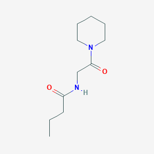 molecular formula C11H20N2O2 B7628795 N-(2-oxo-2-piperidin-1-ylethyl)butanamide 