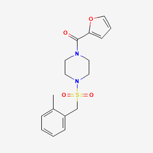 molecular formula C17H20N2O4S B7628797 Furan-2-yl-[4-[(2-methylphenyl)methylsulfonyl]piperazin-1-yl]methanone 