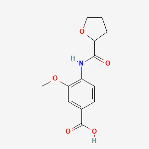 3-Methoxy-4-(oxolane-2-carbonylamino)benzoic acid