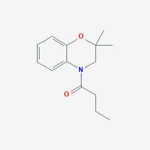 molecular formula C14H19NO2 B7628816 1-(2,2-dimethyl-3H-1,4-benzoxazin-4-yl)butan-1-one 