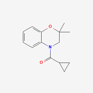 molecular formula C14H17NO2 B7628822 cyclopropyl-(2,2-dimethyl-3H-1,4-benzoxazin-4-yl)methanone 