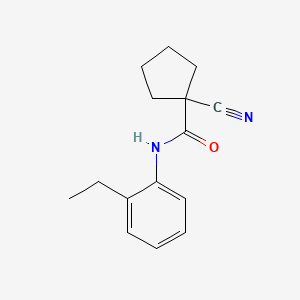 molecular formula C15H18N2O B7628829 1-cyano-N-(2-ethylphenyl)cyclopentane-1-carboxamide 