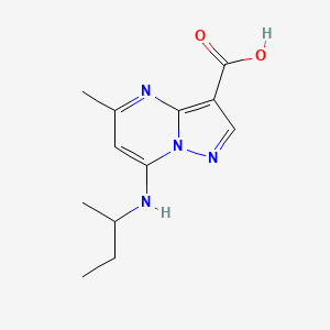 molecular formula C12H16N4O2 B7628887 7-(Butan-2-ylamino)-5-methylpyrazolo[1,5-a]pyrimidine-3-carboxylic acid 