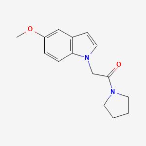 molecular formula C15H18N2O2 B7628900 2-(5-Methoxyindol-1-yl)-1-pyrrolidin-1-ylethanone 