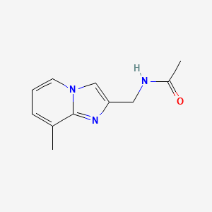 molecular formula C11H13N3O B7628914 N-[(8-methylimidazo[1,2-a]pyridin-2-yl)methyl]acetamide 