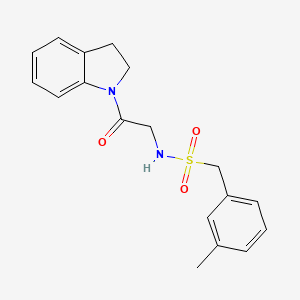 molecular formula C18H20N2O3S B7628936 N-[2-(2,3-dihydroindol-1-yl)-2-oxoethyl]-1-(3-methylphenyl)methanesulfonamide 