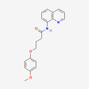 molecular formula C20H20N2O3 B7628952 4-(4-methoxyphenoxy)-N-quinolin-8-ylbutanamide 
