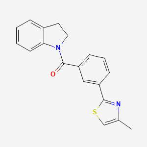 2,3-Dihydroindol-1-yl-[3-(4-methyl-1,3-thiazol-2-yl)phenyl]methanone