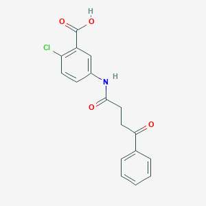 molecular formula C17H14ClNO4 B7628974 2-Chloro-5-[(4-oxo-4-phenylbutanoyl)amino]benzoic acid 