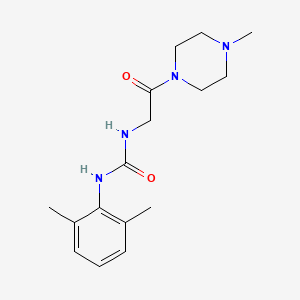molecular formula C16H24N4O2 B7628983 1-(2,6-Dimethylphenyl)-3-[2-(4-methylpiperazin-1-yl)-2-oxoethyl]urea 