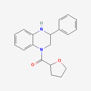 molecular formula C19H20N2O2 B7629043 oxolan-2-yl-(3-phenyl-3,4-dihydro-2H-quinoxalin-1-yl)methanone 