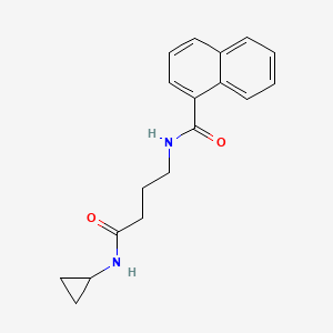 molecular formula C18H20N2O2 B7629065 N-[4-(cyclopropylamino)-4-oxobutyl]naphthalene-1-carboxamide 