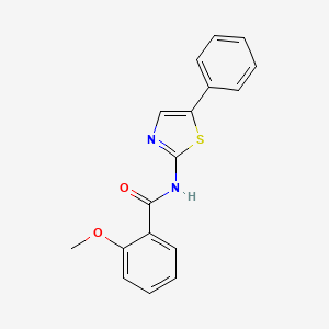 molecular formula C17H14N2O2S B7629077 2-methoxy-N-(5-phenyl-1,3-thiazol-2-yl)benzamide 