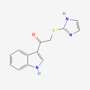 molecular formula C13H11N3OS B7629096 2-(1H-imidazol-2-ylsulfanyl)-1-(1H-indol-3-yl)ethanone 